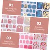 SAFIGLE 3D Toenail Stickers Set of 6 Waterproof Bronzing Nail
