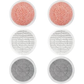 Mop Replacement Pads for Shark, 6PCS Steam Mop Pads, Reusable Steam and Scrub Cleaning Pads for Shark S6002UK S7201UK, Velvet Nylon Yarn Cover, (2 Twist Pads+2 Scrubby Pads+2 Heavy Scrub Pads)