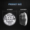 LX-LIGHT Dot approved 2 PCS Chrome 4.5 Inch LED Passing