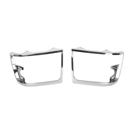 alxiang Chrome Headlights Trim Bezel Pair Front Left Right Plastic for Ford for Bronco 1992-1996 for F150 1992-1996 for F250 1992-1997 for F250HD 1997 for F350 1992-1997 for F450 SuperDuty 1997