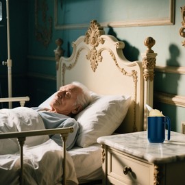 Elderly Sippy Cup Spill Proof, Spillproof Feeding Cup with Handle, Hospital Mugs with Lid Safe Supplies for Disorders People Coworkers Lovers Friends