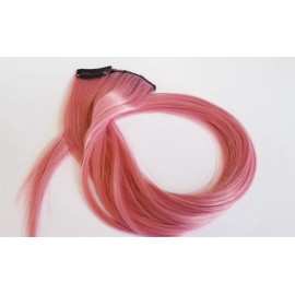 Feather & Elm Pastel muted rose pink hair extension clip in