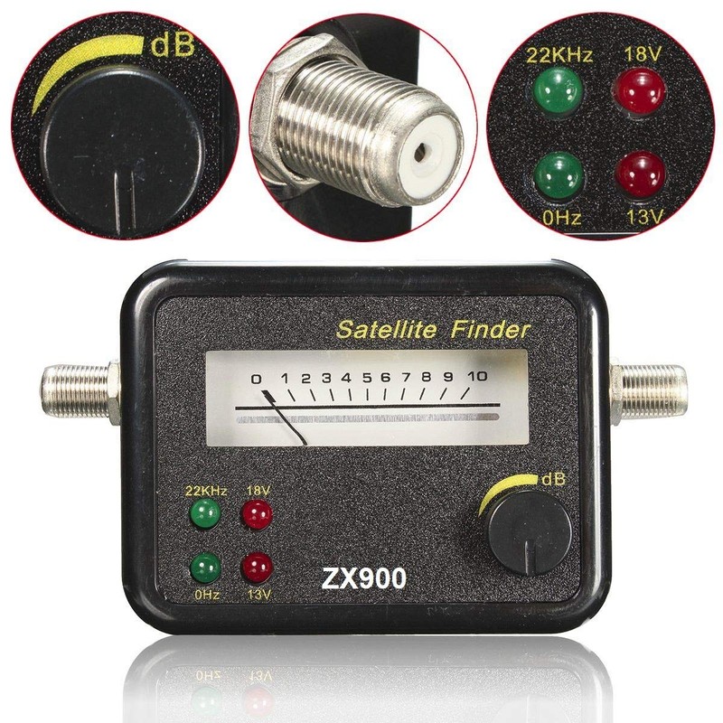 ZX900 Digital Easy Satellite TV Signal Finder with 22KHz +