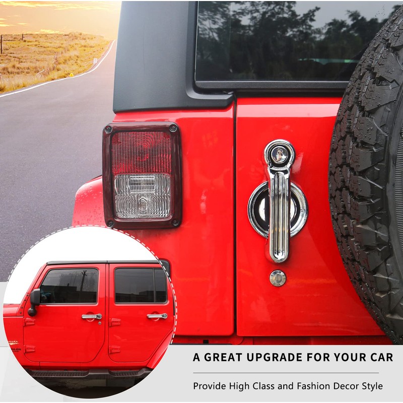 SQQP Door Handle Cover & Tailgate Handle Cover Inserts, 5Pcs