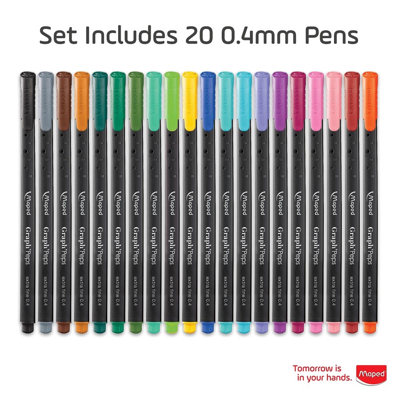 Maped - Graph'Peps Fine Tipped 0.4mm Fine Line Triangular Felt