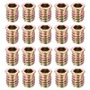 sourcing map 60Pcs Threaded Inserts, 5/16"-18x43/64" Zinc Alloy Hex Socket