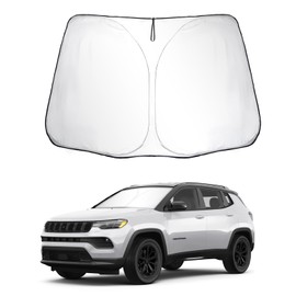 SKTU Sun Protection Windscreen Compatible with Jeep Compass MP 2017-2024 Indoor Foldable Windscreen Cover with UV Protection