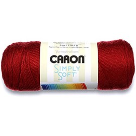 Caron Simply Soft Acrylic Aran Knitting Wool Yarn 170g - 9730 Autumn Red