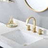 Phiestina 8 Inch 3 Hole 2 Handle Waterfall Widespread Brushed