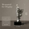 Silver Flowing Dress Abstract Woman Resin Statue
