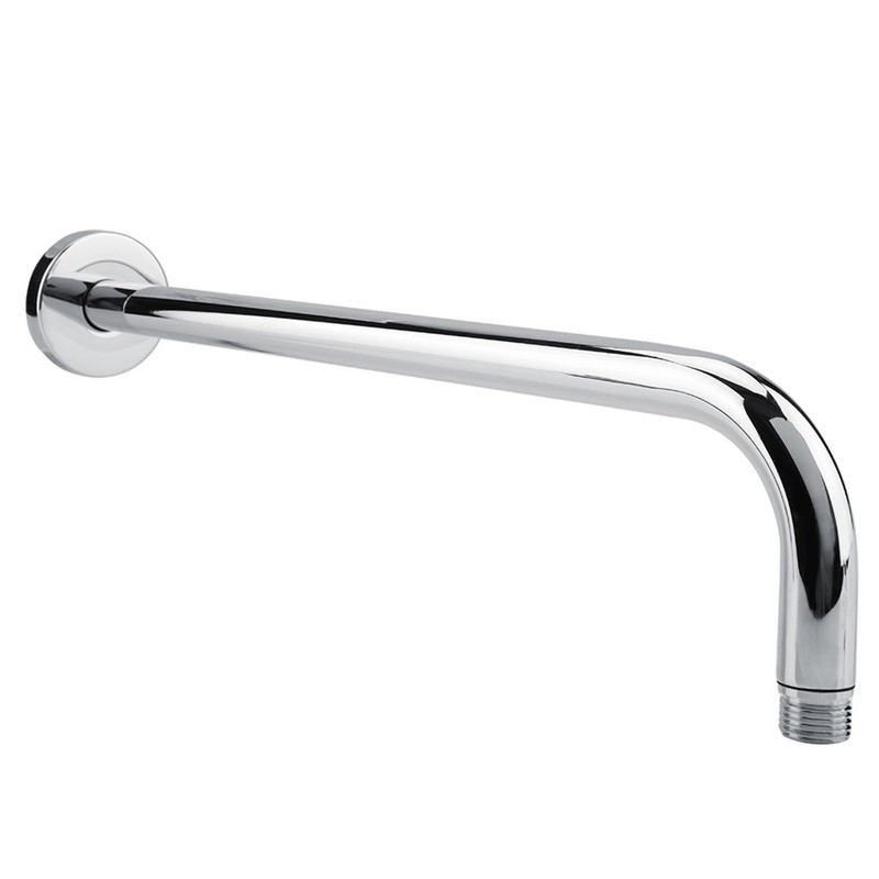 Extra Long Stainless Steel Shower Rain Head Arm Replacement Flange
