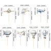 Blumomon 28 pezzi di aereo cupcake topper per palloncini a