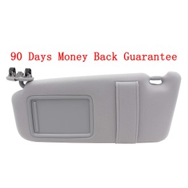 Left Driver Side Sun Visor Fit for 2007 2008 2009 2010 2011 Toyota Camry &Toyota Camry Hybrid 2007-2011Without Sunroof and Light-Gray
