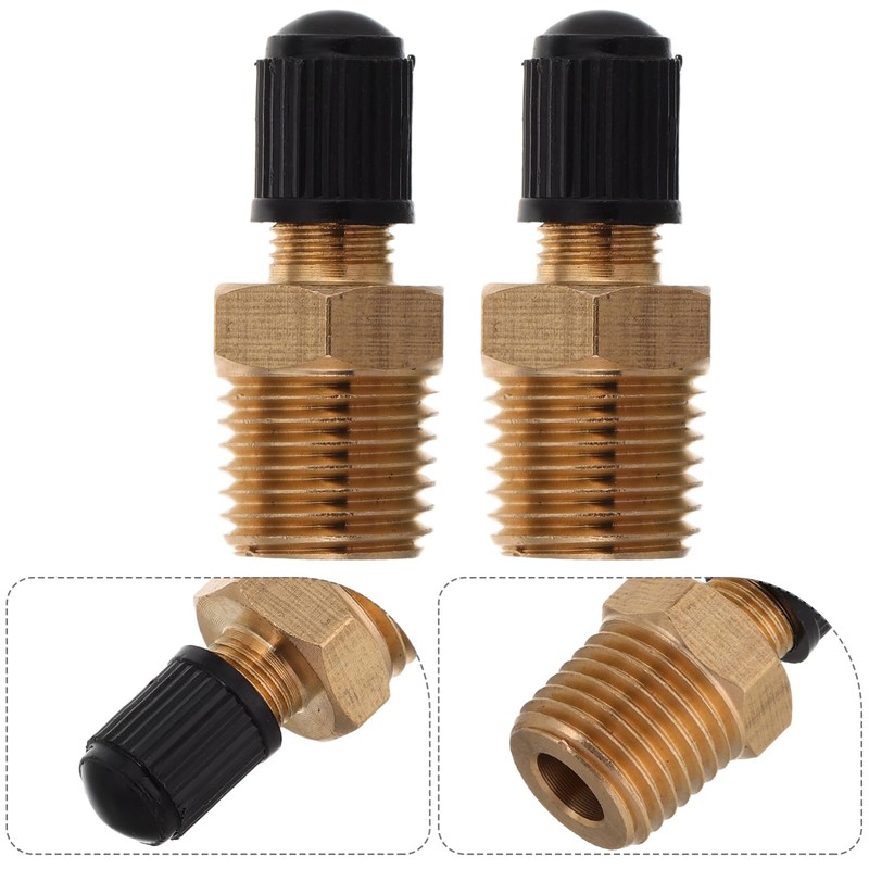SHINEOFI 2pcs Air Compressor Valve Connector Npt Adapter for Vehicle
