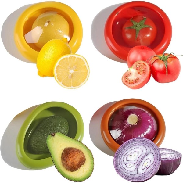 Silicone Fruit and Vegetable Storage Containers Set for Fridge Keep