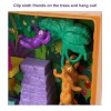Mattel Polly Pocket Jungle Safari Compact, 2 Micro Dolls &