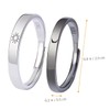 SAFIGLE 1 Pair Adjustable Sun and Moon Couple Rings for