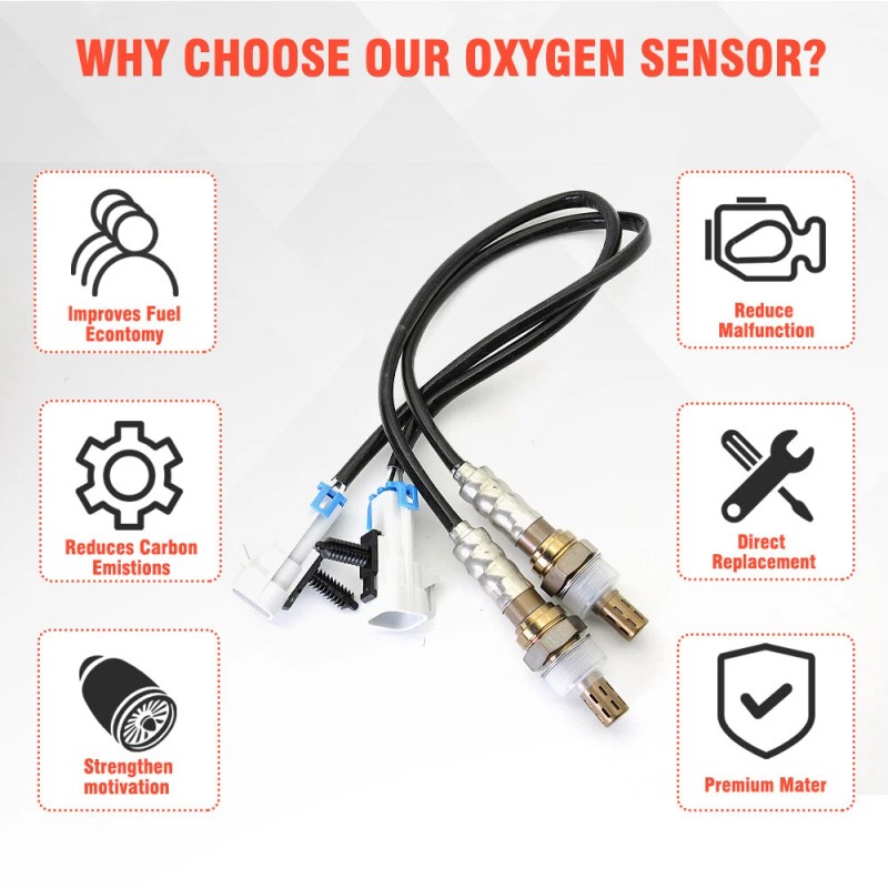 CNPAPC 4PCS Upstream and Downstream O2 Oxygen Sensor For Chevy