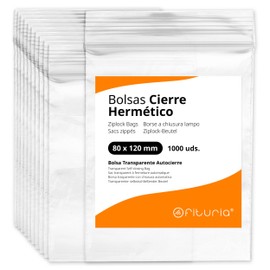 Clear Hermetically Sealed Plastic Bags Ideal for Freezing Food, Document Storage, Reusable and Preservation Bags - Ofituria