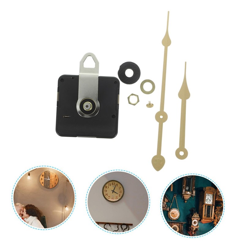 TEHAUX 1set Wall Clock Movement Mechanism Silent Clock Replacement Parts