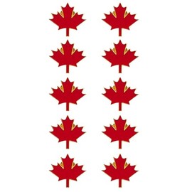 Canadian Maple Leave Lapel Pins，Canada Leaf Pins Red Leave Brooches Badge Pins for Travel (10)