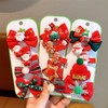 Children's Christmas Hairpin Set - Cute Holiday Hair Clips One Size/01# Santa Set 20ea