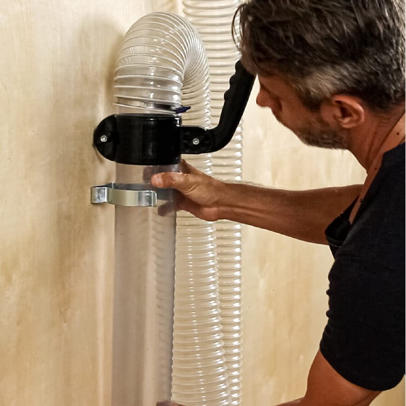 POWERTEC 70282 4-Inch Dust Collection Hose Floor Sweep Accessories Kit