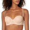 Undies.com Women's Microfiber Convertible Push Up Strapless Bra, Sunkiss, 36B