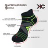 KC-TAHO Compression Ankle Socks For Man (4 Pairs) Cushioned Arch