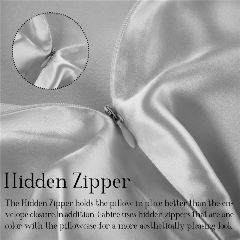Gabire Mulberry Silk Pillowcases Set of 2, Both Sides Real