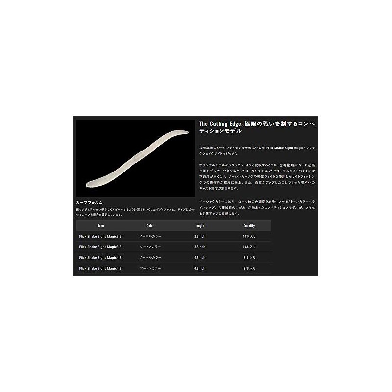 JACKALL Flick Shake, Sight Magic, 3.8 Inches, Earthworm