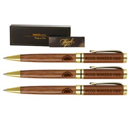 InnoBeta Wood Worker Gifts, Gift Ideas forWood Worker Wooden Pen Set of 3
