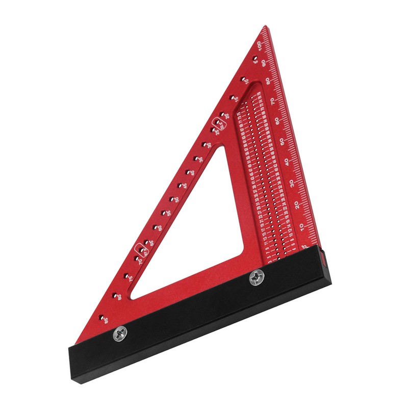 Woodworking Triangle Ruler Aluminum Alloy High Accuracy Portable Rafter Square
