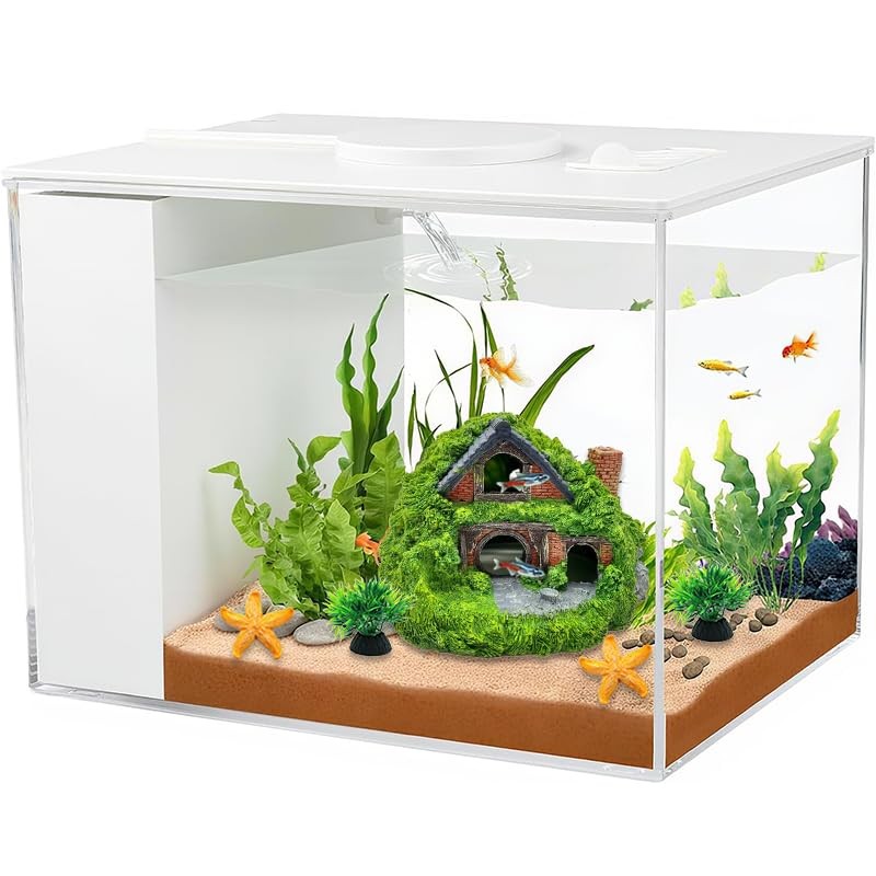 GOFYLIN Fish Tank Decorations kit, Aquarium Decor Hobbit House x