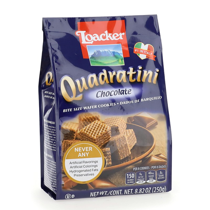Loacker Quadratini Chocolate Wafer Cookies, 8.82 Ounce