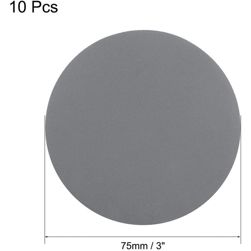TA-VIGOR 10Pcs 75mm Wet and Dry Sanding Discs, 1500 Grit