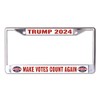 Trump 2024 Make Votes Count Again Chrome License Plate Frame