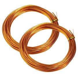 2 Roll Picture Wires, Picture Hanging Wires Heavy Duty, 0.8mm*10m AIuminum Brass Wire, Pictures Frame Wire, Metal Frame Wiress for Mirrors, Artwork, Clocks and DIY