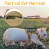 nanappice Tactical Cat Harness for Walking, Adjustable Escape Proof Pet