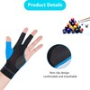 TUKEVA Pack of 2 3 Finger Snooker Gloves, Non-Slip Pool