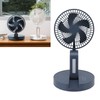Desktop Folding Fan 3 Speeds USB Rechargeable Punch Free Electric