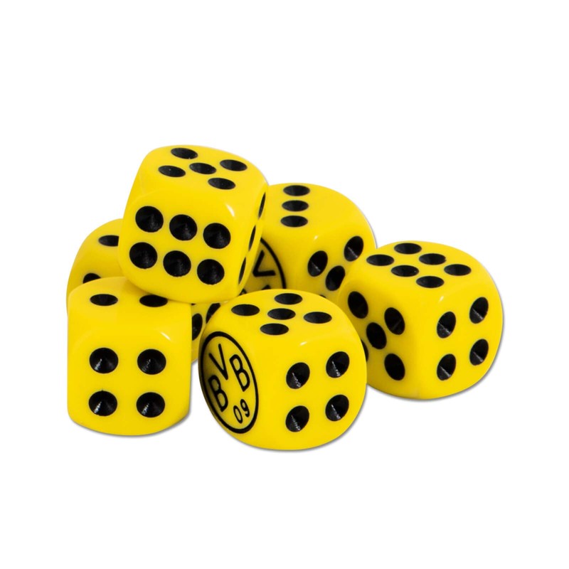 Borussia, polyester, Dortmund Borussia Dortmund dice cup set, 7 pieces