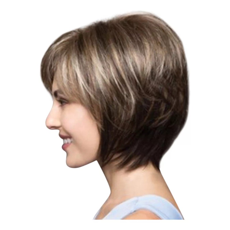 generic Wig Fashion Sintético Short De Pelo Natural Para Mujer