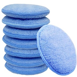 Microfiber Applicator Pads (5inch 8Pack, Baby Blue)