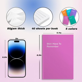 GHUSDFM 5 PCS Notebook Journal, Notebooks for Work, Note Taking Writing Funny Office Accessories Gag Gifts for Manager Leader Boss Secretary Christmas Friendship Retirement 5.7 x 8.3 Inches 41 Sheets