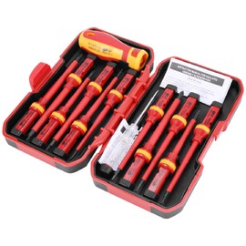 Roundsky 13 Pieces VDE Insulated Screwdriver Set -V High Voltage 1000 V Magnetic Slotted Torx Screwdriver Hand Tools