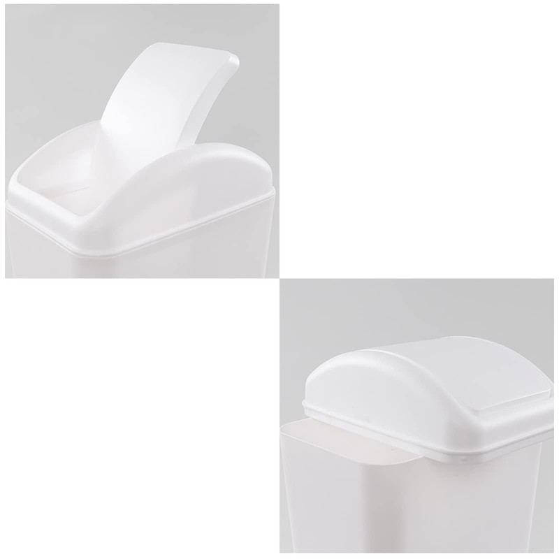 Zerdyne cubeta de basura de plástico con tapa, 1 paquete