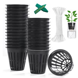 ORIMERC 2-Inch Net Pots for Hydroponics - 100 Pack with Labels