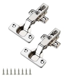 Soft Close Hinge, Cabinet Door Hinges with Gas Lift, 105° Opening Angle, Pot Hinge Diameter 35 mm,Concealed Kitchen Cabinet Hinges with Screws (2 Pieces)