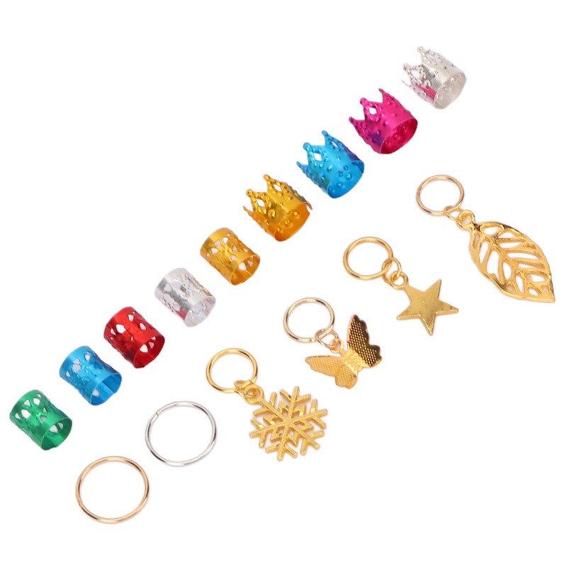 Dreadlocks Jewelry Hair Braiding Beads Alloy Dreadlocks Cuff Ring Hair